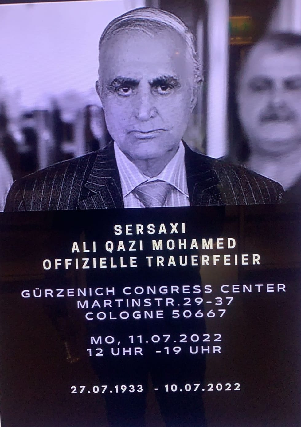 BİZİM QAZİ MUHAMMED’İN ŞAHSINA KURD HALKINA YAPTIKLARINDAN DOLAYI BORCUMUZ VAR