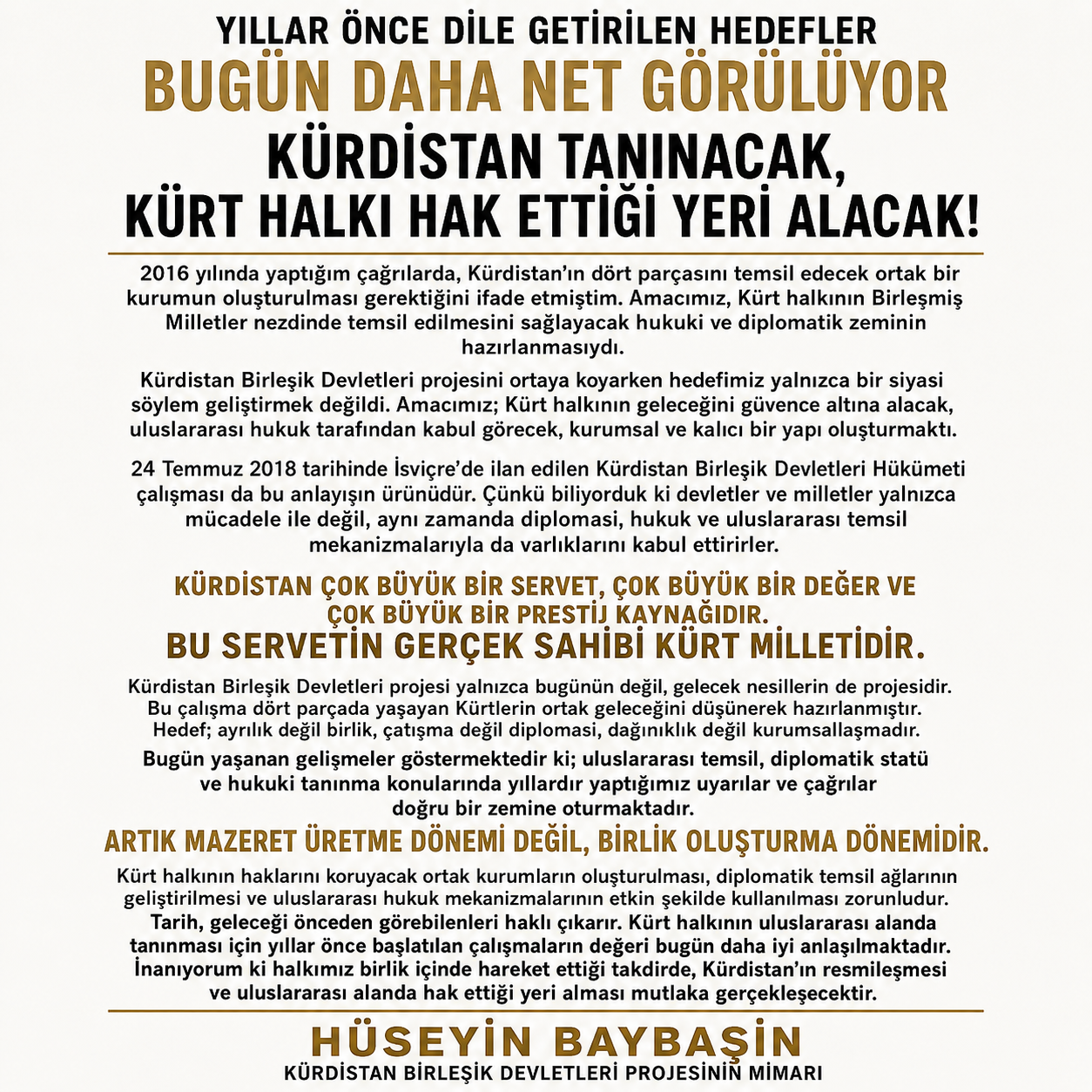 Yıllar Önce Dile Getirilen Hedefler Bugün Daha Net Görülüyor