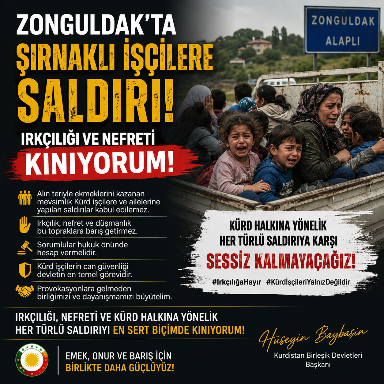 IRKÇI SALDIRILARA KARŞI ÇÖZÜM: KURDİSTAN’DA İŞ, ÜRETİM VE ONURLU YAŞAM